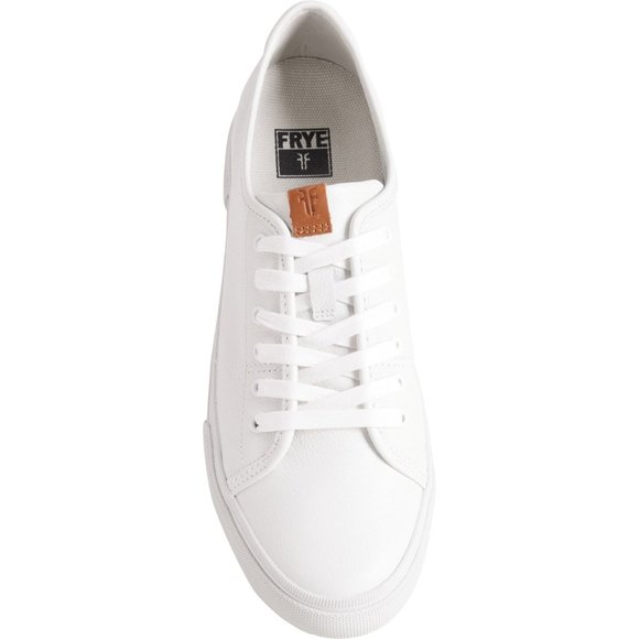 new  FRYE White GENUINE Leather Gia Sneakers 593S0 - Picture 4 of 8